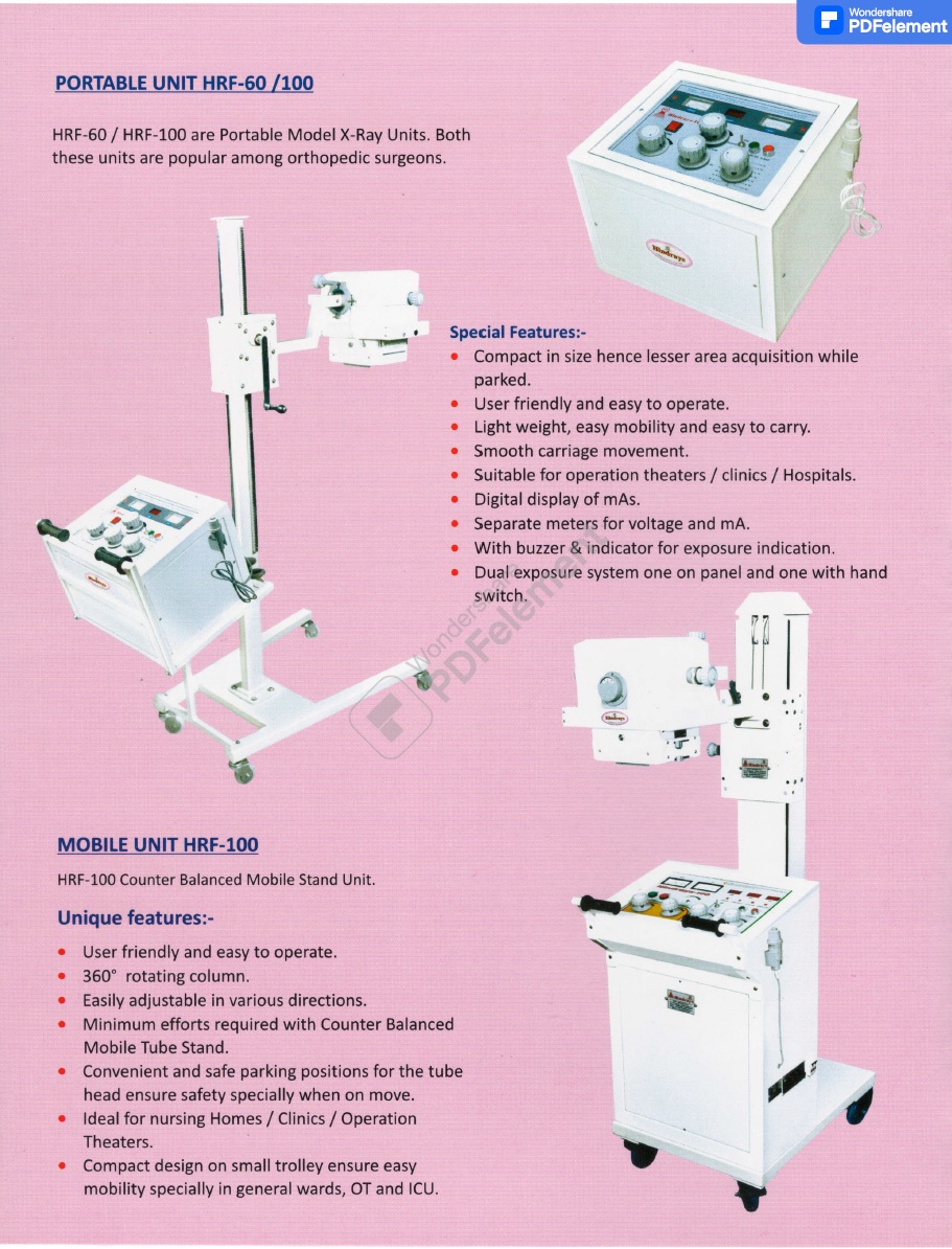 HRF60/HRF 100 Protable X-Ray Machine